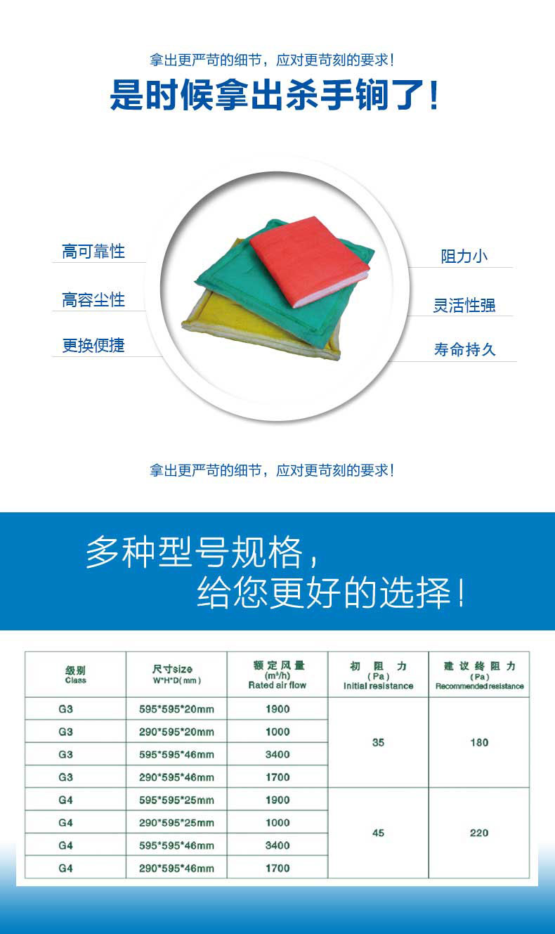 捷霖鐵絲過(guò)濾板擁有高可靠性、高容塵性、更換便捷、阻力小，壽命長(zhǎng)等產(chǎn)品特色
